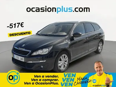 Usado Peugeot 308 Style 130 CV (95 kW) 2016 Negro Familiar