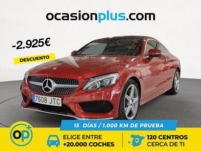 Rojo Usado 2016 Mercedes C220 AMG Coupe | 24.065 € (Precio justo)