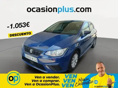 Usado Seat Ibiza Reference 95 CV (69 kW) 2019 Azul Utilitario