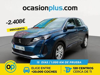 Usado Peugeot 3008 Active 130 CV (95 kW) 2021 Azul SUV