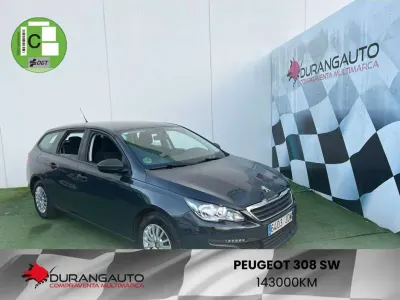 Usado Peugeot 308 SW Access 110 CV (80 kW) 2015 Azul Familiar