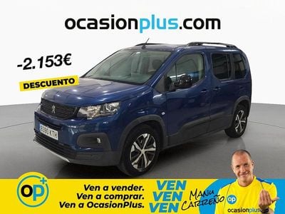 Usado Peugeot Rifter GT-line 100 CV (73 kW) 2019 Azul Monovolumen