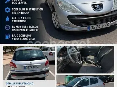 Usado Peugeot 206+ 70 CV (51 kW) 2011 Gris / plata Utilitario