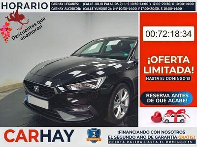 Usado Seat Leon FR 150 CV (110 kW) 2021 Negro Berlina