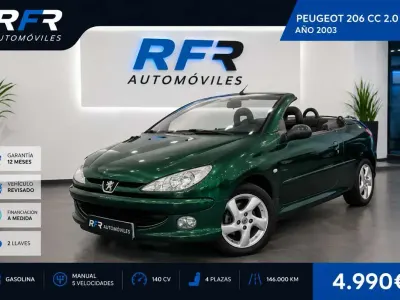 Usado Peugeot 206 CC 137 CV (100 kW) 2003 Verde Descapotable