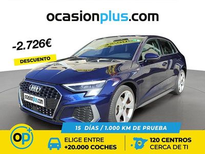 Usado Audi A3 S-Line 150 CV (110 kW) 2023 Azul Berlina