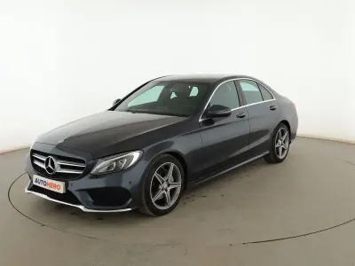 Usado Mercedes C220 AMG line 170 CV (125 kW) 2016 Gris Berlina