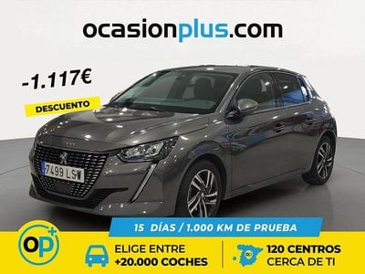 Usado Peugeot 208 Allure 100 CV (73 kW) 2021 Gris Utilitario