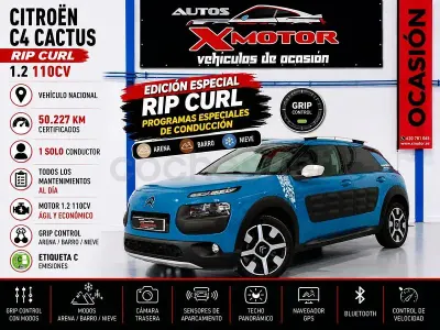 Usado Citroën C4 Rip Curl 110 CV (80 kW) 2017 Azul Berlina