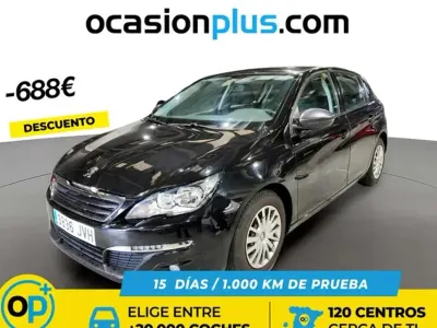 Usado Peugeot 308 Access 100 CV (73 kW) 2016 Negro Utilitario