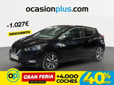 Usado Nissan Micra N-Connecta 90 CV (66 kW) 2018 Negro Utilitario