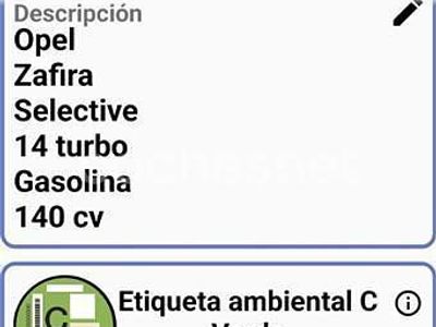 Azul Usado 2017 Opel Zafira Selective Monovolumen | 10.100 € (Precio justo)