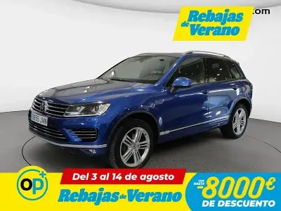 Usado VW Touareg R-line 204 CV (150 kW) 2016 Azul SUV