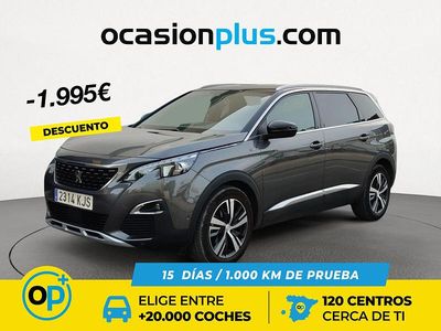 Gris Usado 2018 Peugeot 5008 GT-line Monovolumen | 17.590 € (Un poco caro)