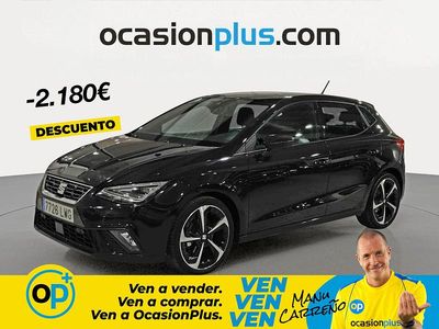 Usado Seat Ibiza FR 110 CV (80 kW) 2022 Negro Utilitario