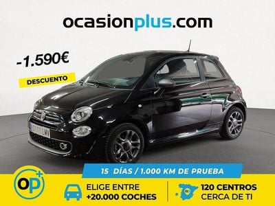 Negro Usado 2021 Fiat 500 S Berlina | 10.890 € (Precio justo)