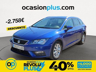 Usado Seat Leon Style 130 CV (95 kW) 2020 Azul Familiar