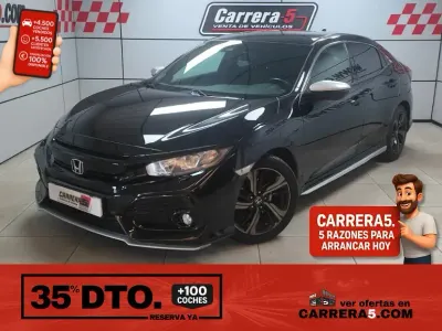 Usado Honda Civic Elegance 129 CV (94 kW) 2018 Negro Berlina
