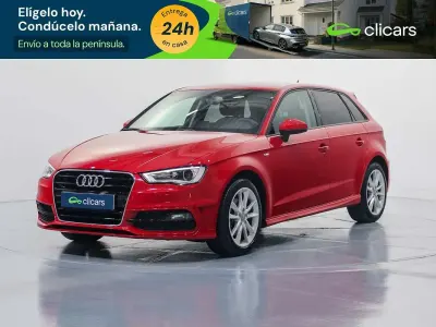 Usado Audi A3 Sportback Advanced 110 CV (80 kW) 2015 Rojo Utilitario