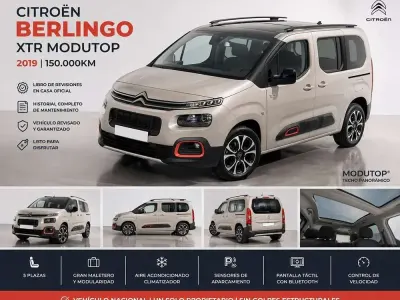Usado Citroën e-Berlingo Shine 131 CV (96 kW) 2019 Gris Familiar