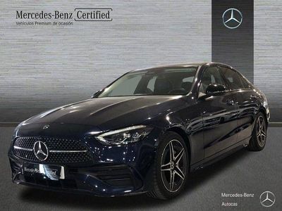 Usado Mercedes C200 AMG line 204 CV (150 kW) 2021 Azul cavansita