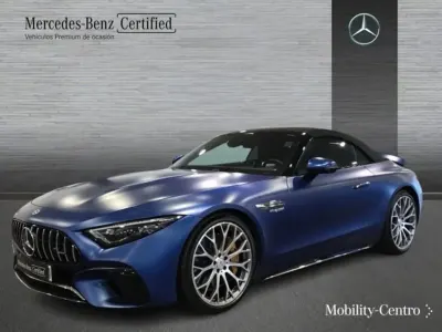 Usado Mercedes SL63 AMG AMG 585 CV (430 kW) 2024 Pintura magno manufaktur manufaktur azul espectral magno Descapotable