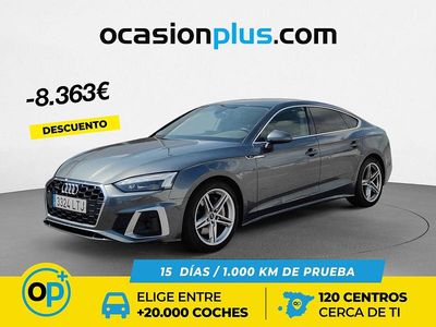 Usado Audi A5 S-Line 265 CV (194 kW) 2021 Gris Coupe