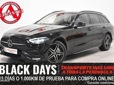 Negro Usado 2022 Mercedes C300e AMG line Familiar | 35.890 € (Precio justo)