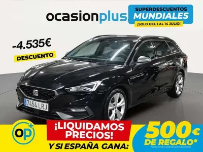 Usado Seat Leon ST FR 150 CV (110 kW) 2021 Negro Familiar