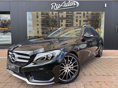 Usado Mercedes C220 AMG line 170 CV (125 kW) 2015 Negro Familiar