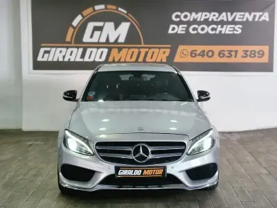 Usado Mercedes C220 AMG line 170 CV (125 kW) 2015 Gris / plata Berlina