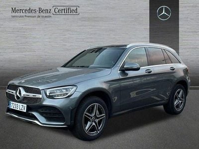 Usado Mercedes GLC300e AMG line 306 CV (225 kW) 2022 Gris selenita