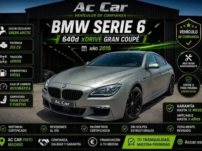 Usado BMW 640 313 CV (230 kW) 2015 Gris / plata Coupe