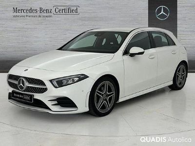 Usado Mercedes A180 AMG line 116 CV (85 kW) 2019 Blanco polar