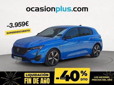Azul Usado 2021 Peugeot 308 GT Berlina | 19.350 € (Precio justo)
