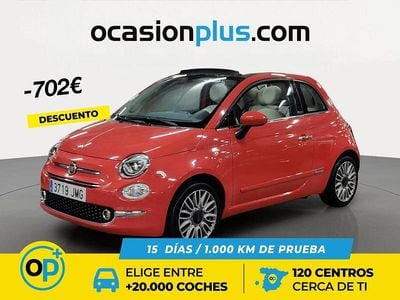 Usado Fiat 500 Lounge 69 CV (50 kW) 2016 Rojo Descapotable