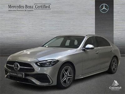 Usado Mercedes C220 AMG line 200 CV (147 kW) 2023 Plata mojave Berlina