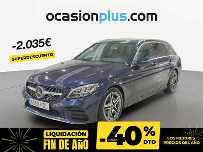 Azul Usado 2018 Mercedes C220 Familiar | 22.390 € (Precio justo)