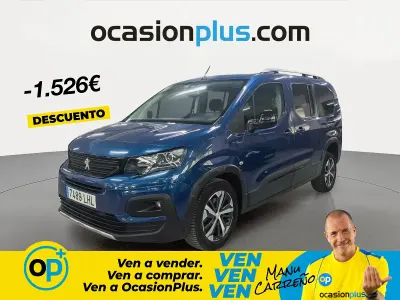 Usado Peugeot Rifter GT-line 130 CV (95 kW) 2020 Azul Monovolumen