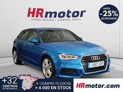 Usado Audi A3 S-Line 116 CV (85 kW) 2019 Azul Berlina
