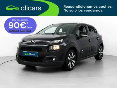 Usado Citroën C3 PureTech 82 CV (60 kW) 2018 Negro Utilitario