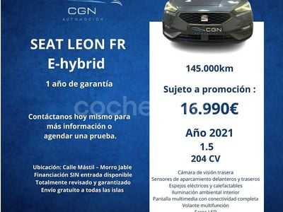 Negro Usado 2021 Seat Leon FR Berlina | 16.990 € (Precio justo)