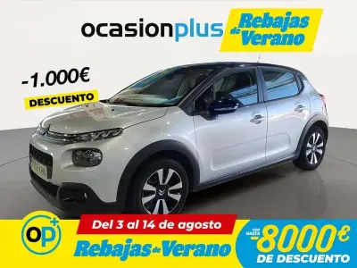 Usado Citroën C3 Feel 82 CV (60 kW) 2018 Gris Utilitario