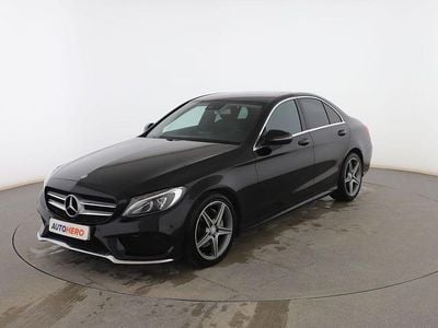 Usado Mercedes C220 AMG line 170 CV (125 kW) 2016 Negro Berlina