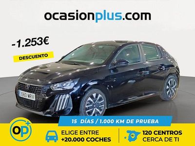 Usado Peugeot 208 Active 100 CV (73 kW) 2024 Negro Utilitario