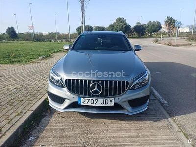 Usado Mercedes C250 AMG line 204 CV (150 kW) 2015 Gris / plata Familiar