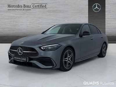 Usado Mercedes C200 AMG line 163 CV (119 kW) 2022 Gris selenita