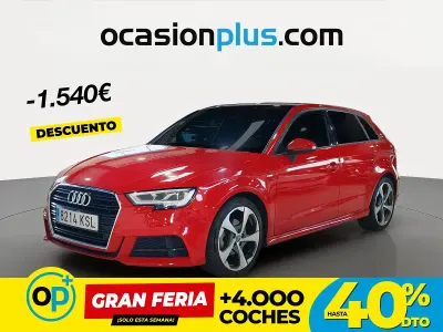 Usado Audi A3 S-Line 116 CV (85 kW) 2018 Rojo Berlina