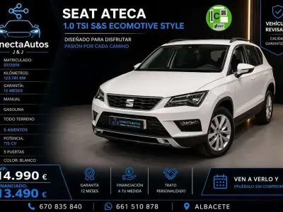 Usado Seat Ateca Ecomotive 116 CV (85 kW) 2019 Blanco SUV