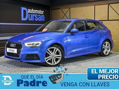 Usado Audi A3 Sportback S-Line 150 CV (110 kW) 2019 Azul Utilitario